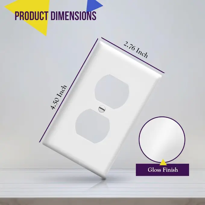 ENERLITES Duplex Wall Plate Cover Installed
